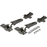 Accuride Scharnierset für innenliegende Türen Stahl schwarz