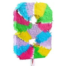 Pinata Zahl 8 bunt pastell