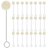 Molain 25 Stück Wolle Daubers, Wolle Daubers Ballpinsel, Woll-Daubers Ballpinsel Lederfärbewerkzeug wollwischer Ballpinsel Applikator mit Metallgriff für Färben Kleben und DIY Basteln(15cm)