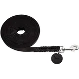 Hunter Suchleine SOLID EDUCATION, schwarz, Leder, geflochten, robust, weich, Größe: 18/500