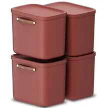 Rotho Stapelbox Maloja 40 x 23,5 x 34 cm 4-tlg. rot