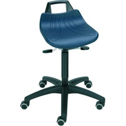 STIER Stehhilfe mit Rollen Sitzhöhe 520-710 mm PU-Sitz mit Tragegriff