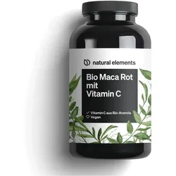 Bio Maca Rot – 3000 mg Bio Maca rot pro Tagesdosis – 180 Kapseln – Mit natürlichem Vitamin C, Ohne Magnesiumstearat – Zertifiziert Bio, hochdosiert, vegan, in Deutschland produziert 180 St