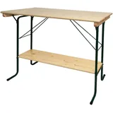 Mendler Stehtisch HWC-L67, Biergartentisch Biertisch Bierzelttisch Campingtisch, klappbar Metall Kiefer Holz 110x125x70cm