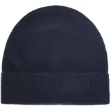 Zwillingsherz Kaschmir-Beanie in Dunkelblau