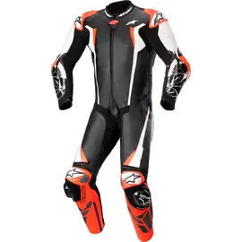 Alpinestars Absolute V2 Lederkombi - Schwarz/Weiß/Neon-Rot / 46