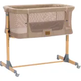 fillikid Beistellbett "Air caramel inkl. Rollen", Baby, Gr. B/H: 45cm x 81,5cm, kein Härtegrad, braun (caramel), Stahl, Polyester, Babybetten