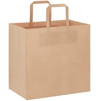 vidaXL Papiertragetaschen 250 Stk mit Henkeln Braun 26x17x25 cm 4101815