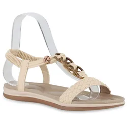 Damen Riemchensandalen in Beige