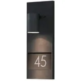 Konstsmide Modena Außen-Wandleuchte mit Hausnummern, Schwarz