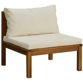 vidaXL Garten-Lounge-Set 4-Sitzer creme Akazie