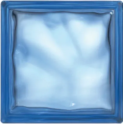 Glassblocks Glasbaustein blue 19x19x8 cm glanz 1908WBLUE
