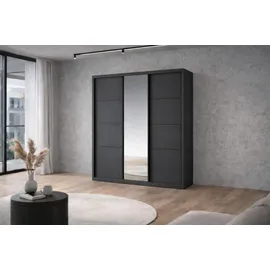 OTTO home Schiebetürenschrank Tonara 200 x 216 x 59 cm Schwarz