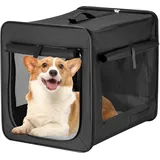 fudajo Faltbare Transportbox M 58 x 46 x 53 cm Schwarz