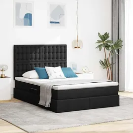 vidaXL Aufbewahrungsbett 140 x 200 cm Schwarz