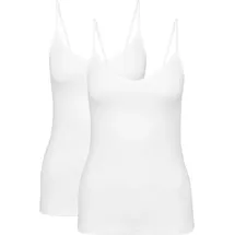 CALIDA Spaghettitop CALIDA "Benefit Women", Damen, Gr. S (40/42), weiß, Single Jersey, Obermaterial: 94% Baumwolle, 6% Elasthan, unifarben, normal hüftbedeckend, V-Ausschnitt, Tops, V-Ausschnitt, Single Jersey Qualität, elastisch, bequem, Basic