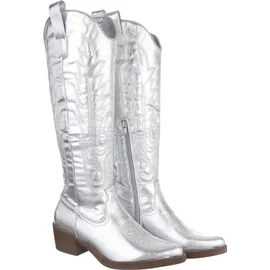 Ital-Design Cowboyboots Damen Silber 36