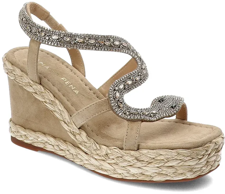 Beige Sandalen Alma En Pena Keilschuhe, 40