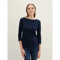 Tom Tailor 3/4-Arm-Shirt mit Bio-Baumwolle blau L