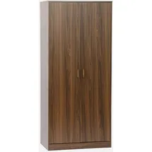 sweeek - Kleiderschrank, zwei Türen, Kleiderstange und Stauräume