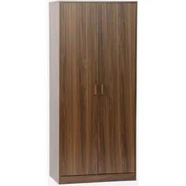 sweeek - Kleiderschrank, zwei Türen, Kleiderstange und Stauräume