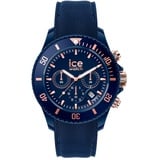 ICE-Watch - ICE chrono Blue rose-gold - Blaue Herrenuhr mit Silikonarmband - Chrono - 020621 (Large)