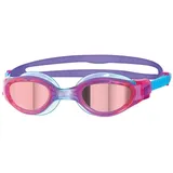 Zoggs Unisex Jugend Phantom Elite Schwimmbrille, Schwimmbrille, Pink/Violett/Spiegel, 6-14 Jahre