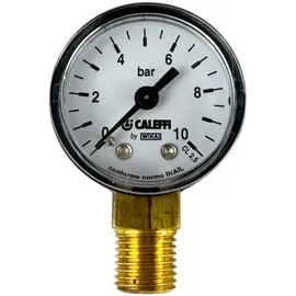 BieTal Caleffi Arbeitsmanometer Manometer 50mm mit 1/4 Zoll Gewinde - Anzeige 0-10 bar