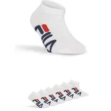 Fila Sneakersocken FILA "JUNIOR UNISEX INVISIBLE SOCKS", Mädchen, Gr. 23-26, weiß, diverse Faserarten, unifarben mit Farbeinsatz, normal, Socken Sneakersocken, mit Logoschriftzug seitlich