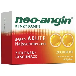 neo-angin BENZYDAMIN gegen AKUTE Halsschmerzen ZITRONEN-GESCHMACK 40 St Lutschtabletten