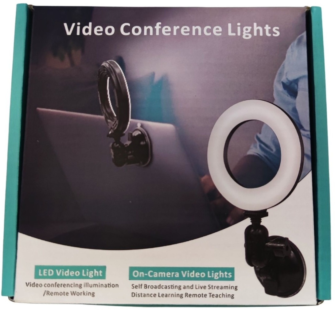 LED Video Conference Ringlicht Fotolicht Stativleuchte USB Wandhalterung Self...