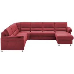 meinSofa Wohnlandschaft mit Boxspringpolsterung  Donald , rot , Maße (cm): B: 330 H: 89 T: 173