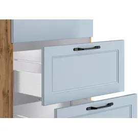 kochstation Winkelküche KS-Lana L-Form 240 cm blau