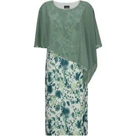 GOLDNER Cocktailkleid mit Chiffonüberwurf Grün/Weiß 19