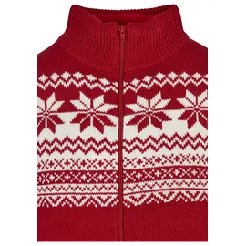 Brandit Textil Norweger Vollreißverschluss Pullover Red S