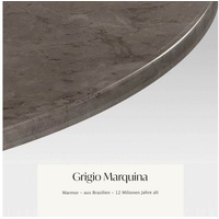 MAGNA Atelier Esstisch BERGEN OVAL mit Marmor Tischplatte, ovaler Marmor Esstisch, Metallgestell, 200x100x75cm grau