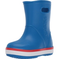crocs Unisex-Kinder Crocband Rain Boot K Gummistiefel, Blau (Bright Cobalt/Flame 4kd), C6 UK, 22/23 EU