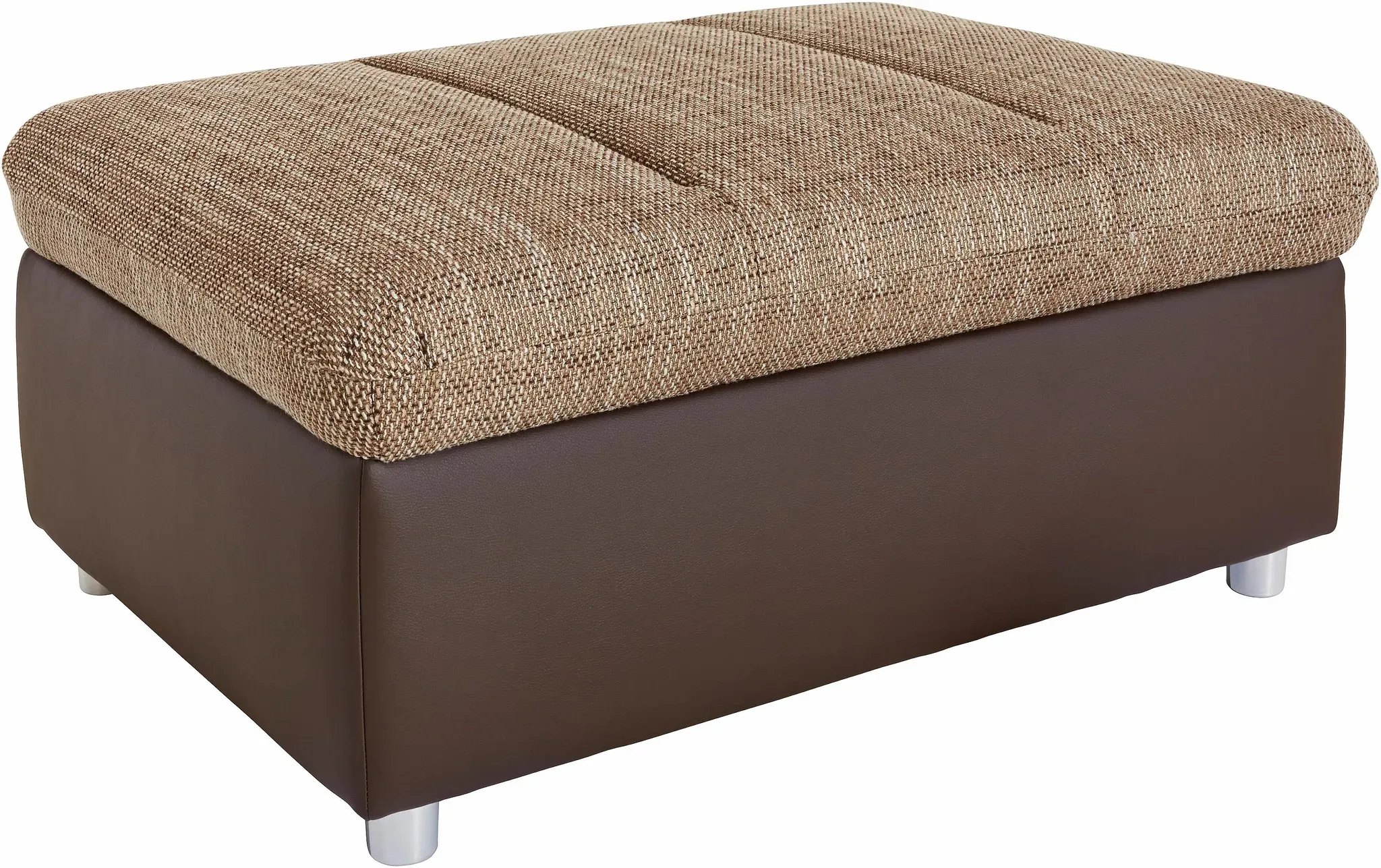 Hocker SIT & MORE "Top Bandos", braun (mokka, cappuccino), B:94cm H:42cm T:67cm, Luxus-Kunstleder / Struktur ( 95% Polyester, 5% Baumwolle ), Hocker, Polsterhocker