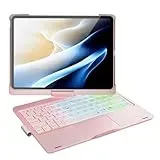 doqo Tastatur Hülle für iPad Air 11/iPad Pro 11,Hülle mit Tastatur für Air 11 M3/M2 (2025/2024),Air 5/4,Pro 11 4/3/2/1 Generation mit Touchpad, 360° Drehbar