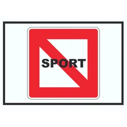 Fahrverbot für Sportboote Symbol Sportfahrzeuge verboten A5 (148x210mm)