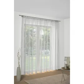 Wirth Gardine WIRTH, weiß (sanftes weiß), B:200cm H:125cm, Polyester, Gardinen, Gardine, Fertig-Store mit FB 1:3 nach Maß
