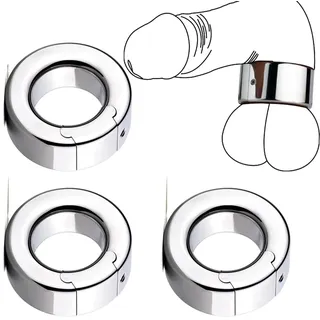 Jomyu Edelstahl Hodenringe für Männer Metall Ballstretcher Hodenstrecker Hodensack Heavy Duty Cock Hoden Anhänger Ring Penis Hoden Ring Sextoy Cock Ring Lock Hodengewicht Erotik Sexspielzeug (30mm)