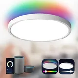 Anten Smart LED Deckenlampe | Ø30CM 2800LM RGB Wifi Deckenleuchte mit Fernsteuerung RGB Steuerbar via App Kompatibel mit Alexa und Google Assistant Wohnzimmer Schlafzimmer, Weiß