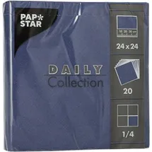 Papstar Servietten Daily Collection dunkelblau 2-lagig 24,0 x 24,0 cm, 20 St.