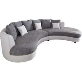 Home Affaire Ecksofa Kunstleder 3-Sitzer Grau