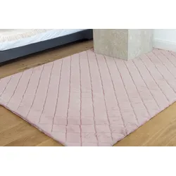 Teppich PADIRO "Imala 125", rosa, B:80cm H:30mm L:150cm, Polyester, Teppiche, Besonders weiche Haptik, flauschig, geprägtes Muster