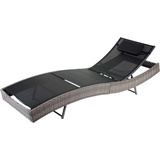 MCW Phoenix Sonnenliege 220 x 70 x 88 cm schwarz