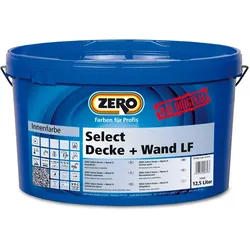 Zero Select Wandfarbe Decke+Wand 12,5L Weiß matt Innenfarbe lösemittelfrei