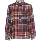 CAMEL ACTIVE Karobluse mit Stehkragen in Rot-Lila | Gr.: XL