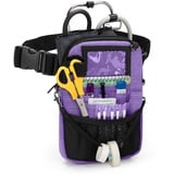 Trunab Krankenschwester Gürteltasche Medizinische Taillentasche, Krankenschwester Organisator Tasche mit Mehreren Fächern, verstellbarem Hüftgurt, ideal für Krankenschwester-Set, Stethoskop Rot